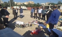 انهدام انواع کالاهای ممنوعه گمرک اهواز