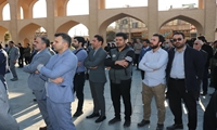 یزد/ حضور کارکنان اموال تملیکی در مراسم تشیع شهیدان گمنام 