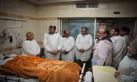 عیادت مدیرعامل سازمان اموال تملیکی از همکار  حادثه آتش سوزی منزل مسکونی استان بوشهر